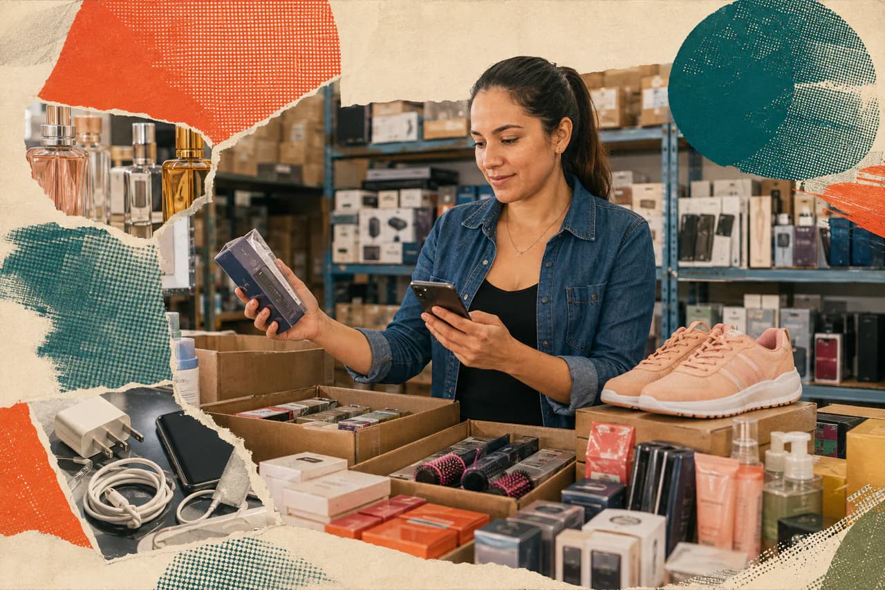 Emprendedora paraguaya compara productos de proveedores mayoristas en Ciudad del Este para revender online